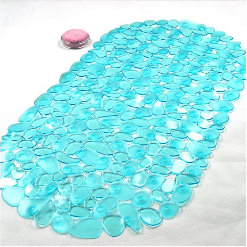 Bruģakmens stila neslīdoši vannas paklājiņi Kājslauķis Vannas istabas paklājiņi vannas istabai Neslīdoši PVC paklājiņi Zili, zaļi, violeti, balti 65*35cm