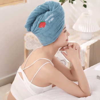 Мека микрофибърна кърпа за коса за момичета Силно абсорбираща бързосъхнеща шапка за душ за жени Тюрбан за коса за баня Twist Head Wrap