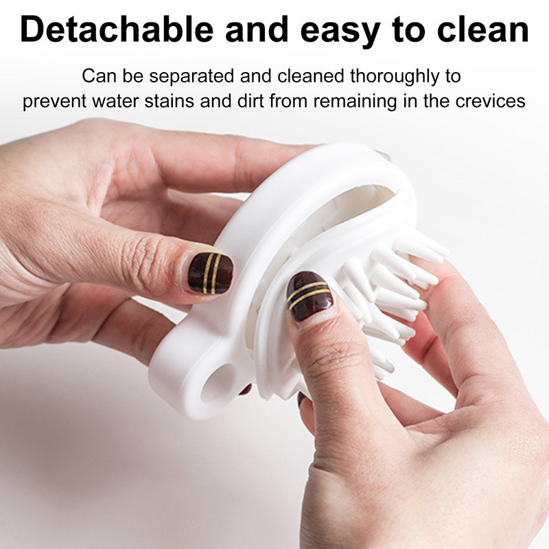 Silikona galvas korpuss, lai mazgātu tīru matu masāžas šampūnu masāžas ķemmes vannas masāžas birste Galvas ādas masāžas birste Matu otu šampūns