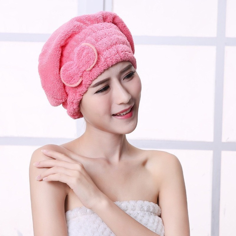 1Gb Sievietēm Ātri žūstoša matu cepure Sausie matu dvielis Super Absorbents Coral Velvet Vannas piederumi Pārnēsājamas dušas cepures