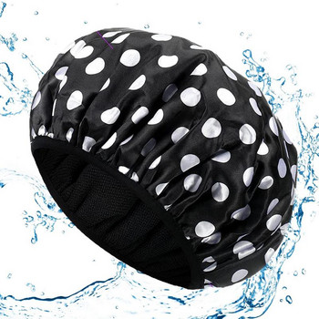 Шапка за душ за жени Двуслойна водоустойчива бързосъхнеща шапка за баня Супер абсорбиращи микрофибърни шапки за баня за жени