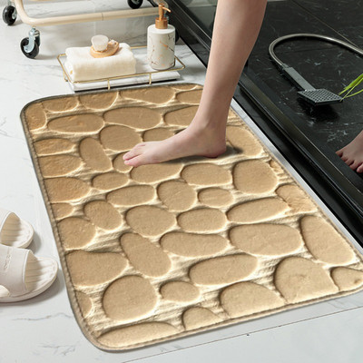 Bruģakmens Reljefs Vannas Paklājiņš Vannas istaba Duša Durvju Paklājiņš Grīdas Paklājs Flaneļa Virsma Neslīdoša Paklāji Izlietnes Sānu Atmiņas Putu Paklājs