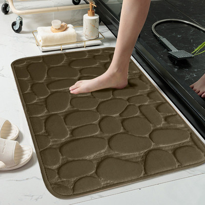 Bruģakmens Reljefs Vannas Paklājiņš Vannas istaba Duša Durvju Paklājiņš Grīdas Paklājs Flaneļa Virsma Neslīdoša Paklāji Izlietnes Sānu Atmiņas Putu Paklājs