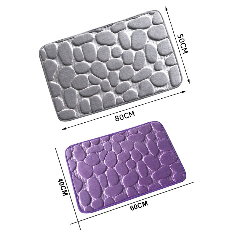 Bruģakmens Reljefs Vannas Paklājiņš Vannas istaba Duša Durvju Paklājiņš Grīdas Paklājs Flaneļa Virsma Neslīdoša Paklāji Izlietnes Sānu Atmiņas Putu Paklājs