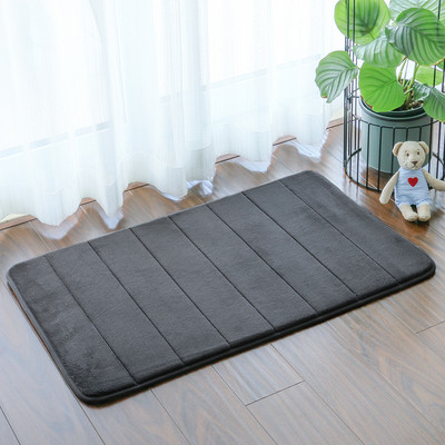 Reljefs Microriber sūklis vannas paklājiņš Vienkrāsains Koraļļu samts Paklāja pamatne PVC Neslīdošs grīdas paklājiņš