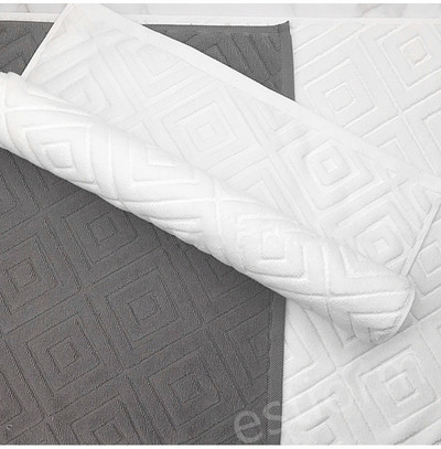 Luksusa žakarda biezināts kokvilnas vannas paklājiņš - absorbējošs grīdas dvielis viesnīcai, SPA - vannas paklājs, mīksts neslīdošs vannas istabas paklājiņš un paklājs