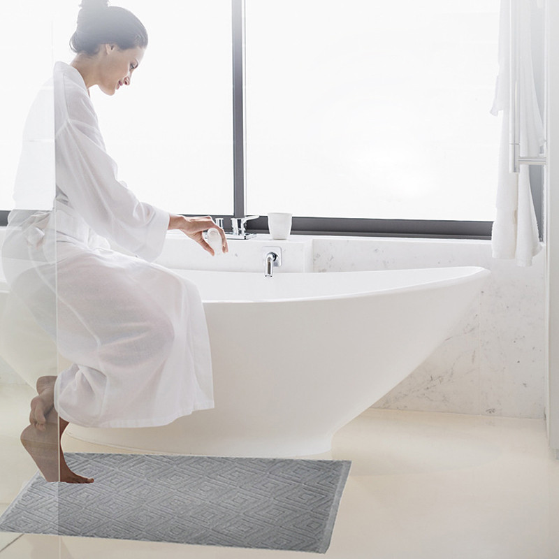 Luksusa žakarda biezināts kokvilnas vannas paklājiņš - absorbējošs grīdas dvielis viesnīcai, SPA - vannas paklājs, mīksts neslīdošs vannas istabas paklājiņš un paklājs