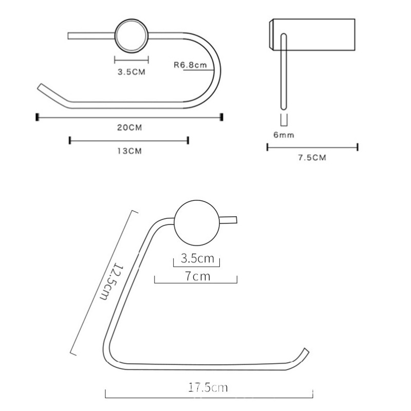 Radošs pie sienas stiprināms U formas trīsstūra tualetes papīra turētājs, augšējais koka mobilā tālruņa turētājs Mājas vannas istabas dekora rullīšu papīra turētājs