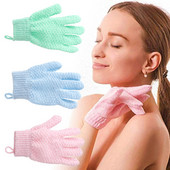 Five Fingers Bath Scrub Kindad Duširätik Kehapesu Elastne Pühkige Selg Vannis Puhastus Koorimine Koorimine Kindad Koduvarustus