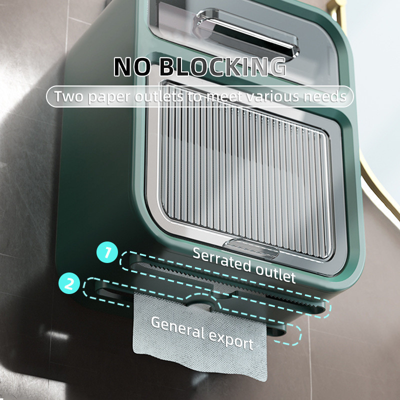 Dvoslojna kutija za maramice Zidna kupaonica Vodootporni držač toaletnog papira Kutija za pohranu Organizator za doziranje rola salveta