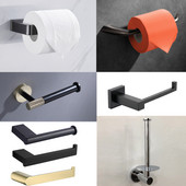 Držač papira Kukica za policu za maramice Zlatna mat crna Metalna siva kromirana ružičasta zlatna Naprava za WC školjku Zidni metalni vijci