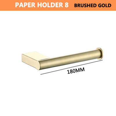 Držač papira Kukica za policu za maramice Zlatna mat crna Metalna siva kromirana ružičasta zlatna Naprava za WC školjku Zidni metalni vijci