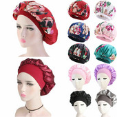 Satenska kapa za kosu za spavanje Kapa za tuširanje Svilena kapa za tuširanje Femme Ženska noćna kapa za spavanje Pokrivalo za glavu Široka elastična traka