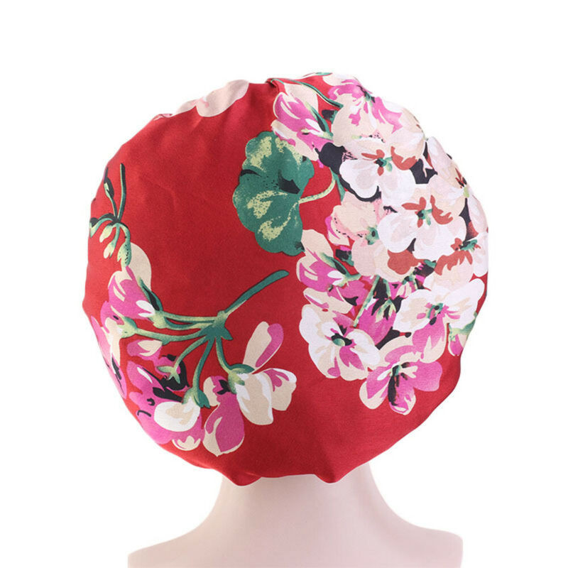 Satenska kapa za kosu za spavanje Kapa za tuširanje Svilena kapa za tuširanje Femme Ženska noćna kapa za spavanje Pokrivalo za glavu Široka elastična traka