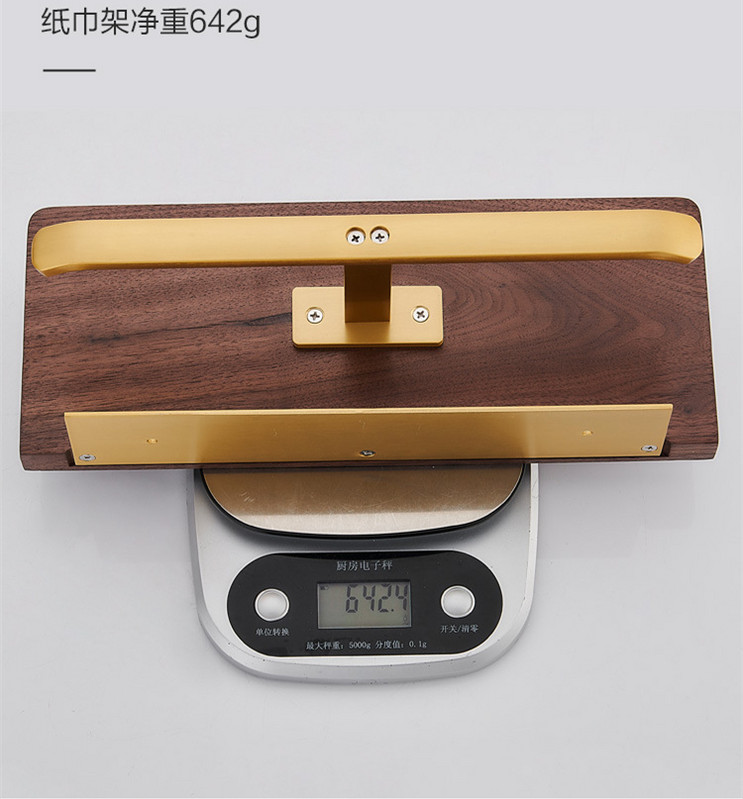 Χαρτοθήκη Αξεσουάρ μπάνιου Χρυσό και ξύλο καρυδιάς Χάρτινη θήκη για χαρτοπετσέτες Βάση χαρτιού τουαλέτας Θήκη τηλεφώνου