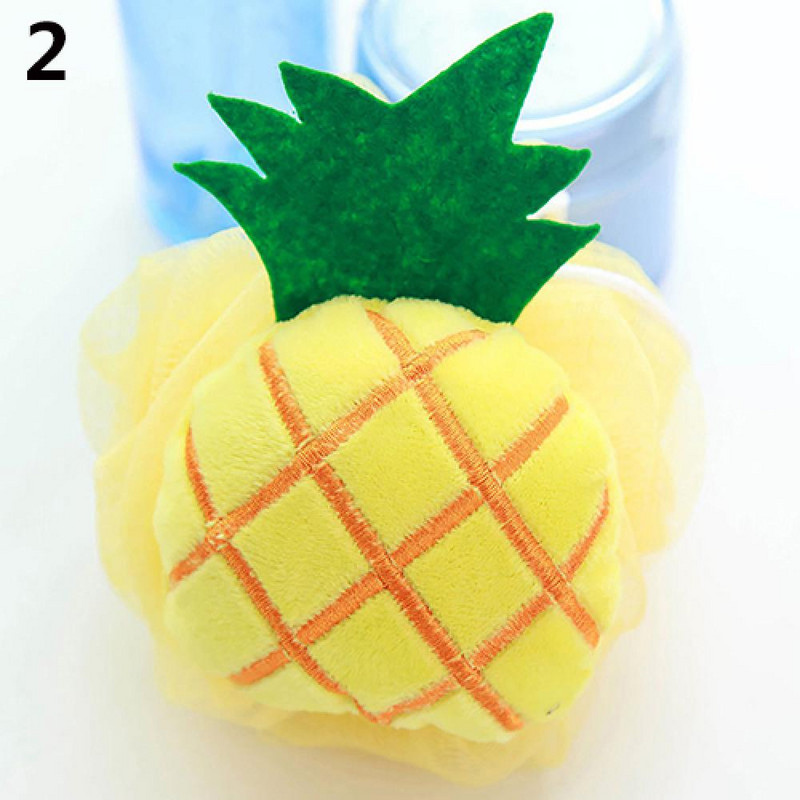 Krāsaina augļa formas vannas bumba Mīkstie Vannas sūkļi Augļu formas Vannas Pufs Dušas Sūklis Ķermeņa Putas Burbulis Tīkla Bumba Ķermeņa Skrubis