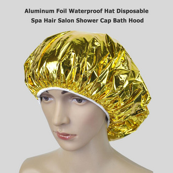 Ειδικό θερμομονωτικό καπάκι από φύλλο αλουμινίου για αδιάβροχο καπέλο κομμωτηρίου ομορφιάς, κουκούλα μπάνιου κομμωτηρίου σπα μιας χρήσης