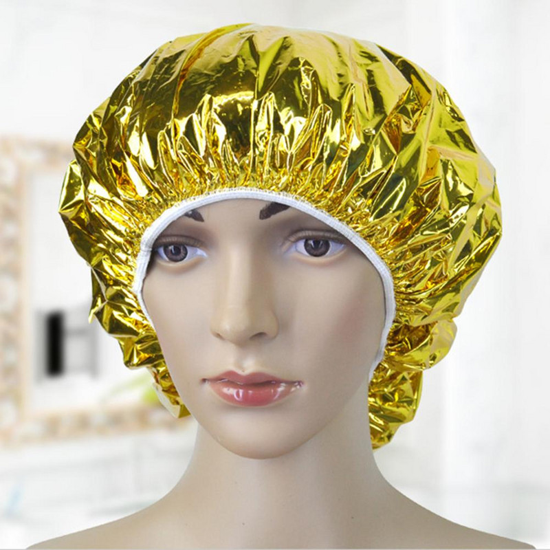 Specialus aliuminio folijos šilumą izoliuojantis dangtelis, skirtas grožio salonui, vandeniui atspari kepurė, vienkartinė SPA plaukų salono dušo dangtelis, vonios gaubtas