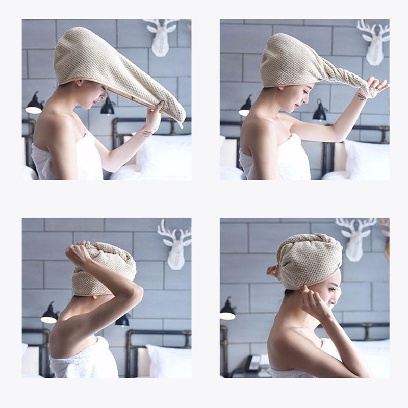 Sieviešu matu ananāsu dvieļi mikrošķiedras ietīšana mīksta matu cepure Super absorbējoša ietīšana ātri žūstošiem matiem turbāns