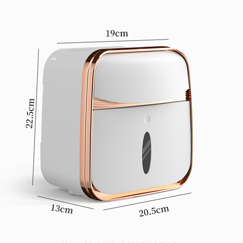Pie sienas stiprināma Creative tualetes papīra kastīte Ūdensnecaurlaidīga paplāte Roll Tube Tualetes papīra uzglabāšanas kastīte Paplātes kaste plaukts Vannas istabas piederumi
