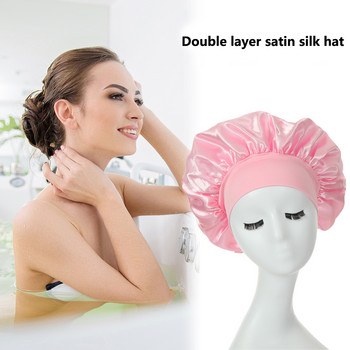Капачка за душ за еднократна употреба Пластмасова водоустойчива шапка Хотелска боя за коса Душ Прозрачна пластмасова шапка за салон за красота Cling