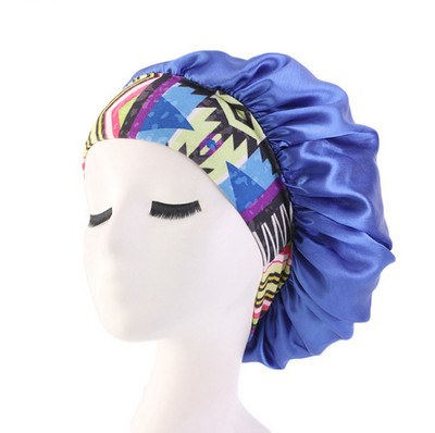 2022. g. jauna modes sieviešu satīna nakts miega cepure, matu vāka cepure, zīda galvas vāka apdruka, plata elastīga josla