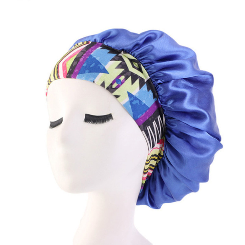 2022. g. jauna modes sieviešu satīna nakts miega cepure, matu vāka cepure, zīda galvas vāka apdruka, plata elastīga josla