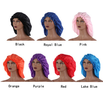 Υψηλής ποιότητας Super Sleep Cap Shower Cap Female Hair Care Protect Hair Μεγάλο σατέν μεταξωτό καπό Καπέλο ύπνου Ελαστικό καπέλο περιποίησης