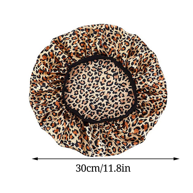 Jauns Fshion Sieviešu satīna nakts miega vāciņš Matu pārsegu cepure zīda galvas pārvalks plata elastīga josla elastīga normāla izmēra galvas ietīšana 1 gab.