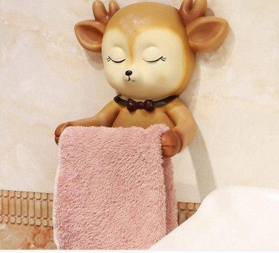 Radošs sejas dvieļu turētājs bez cauruma karikatūra tualetes papīra dvieļu kaste Briedis jauks papīra dvieļu turētājs rullo papīra kastītes piekarināms pie sienas