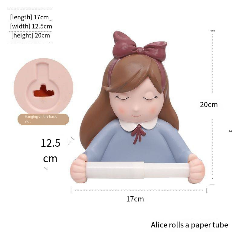 Radošs sejas dvieļu turētājs bez cauruma karikatūra tualetes papīra dvieļu kaste Briedis jauks papīra dvieļu turētājs rullo papīra kastītes piekarināms pie sienas