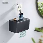 Κουτί χαρτιού υγείας Μαύρο χαρτοπετσέτα μπάνιου Διανομέας χαρτοπετσέτας σε ρολό Ράφι χαρτί αλουμινίου Θήκη για χαρτομάντιλα Εμπορική χάρτινη θήκη για πετσέτες