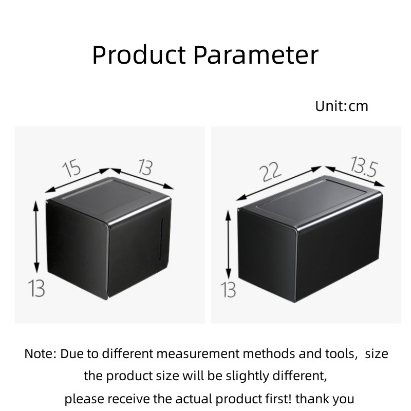 Κουτί χαρτιού υγείας Μαύρο χαρτοπετσέτα μπάνιου Διανομέας χαρτοπετσέτας σε ρολό Ράφι χαρτί αλουμινίου Θήκη για χαρτομάντιλα Εμπορική χάρτινη θήκη για πετσέτες