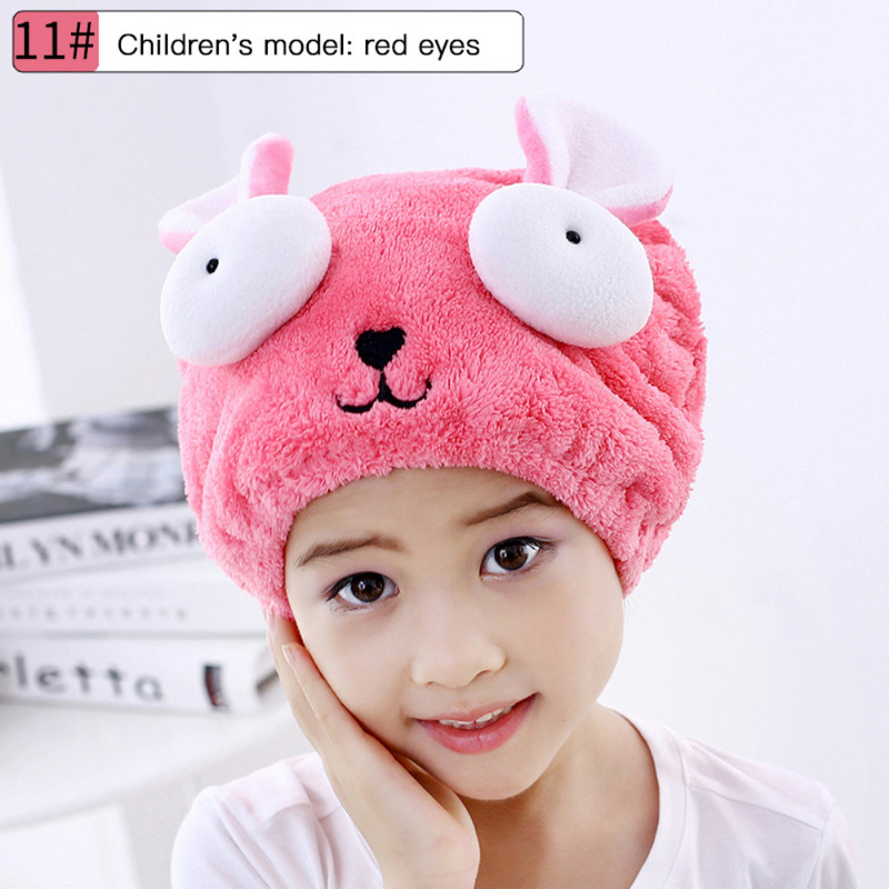 Crtani dječji kapa za tuširanje od baršunastog mikrovlakana za kosu koja se brzo suši, sušilica za kosu, kapa za ručnike, šešir za kupanje, ženska kapa za upijajuće ručnike