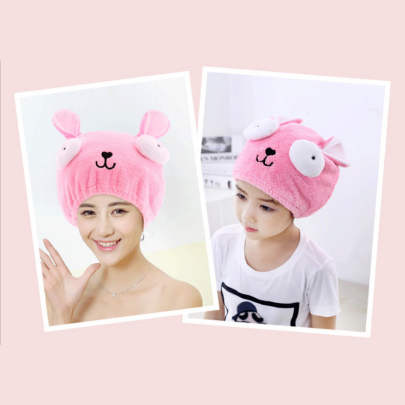 Crtani dječji kapa za tuširanje od baršunastog mikrovlakana za kosu koja se brzo suši, sušilica za kosu, kapa za ručnike, šešir za kupanje, ženska kapa za upijajuće ručnike