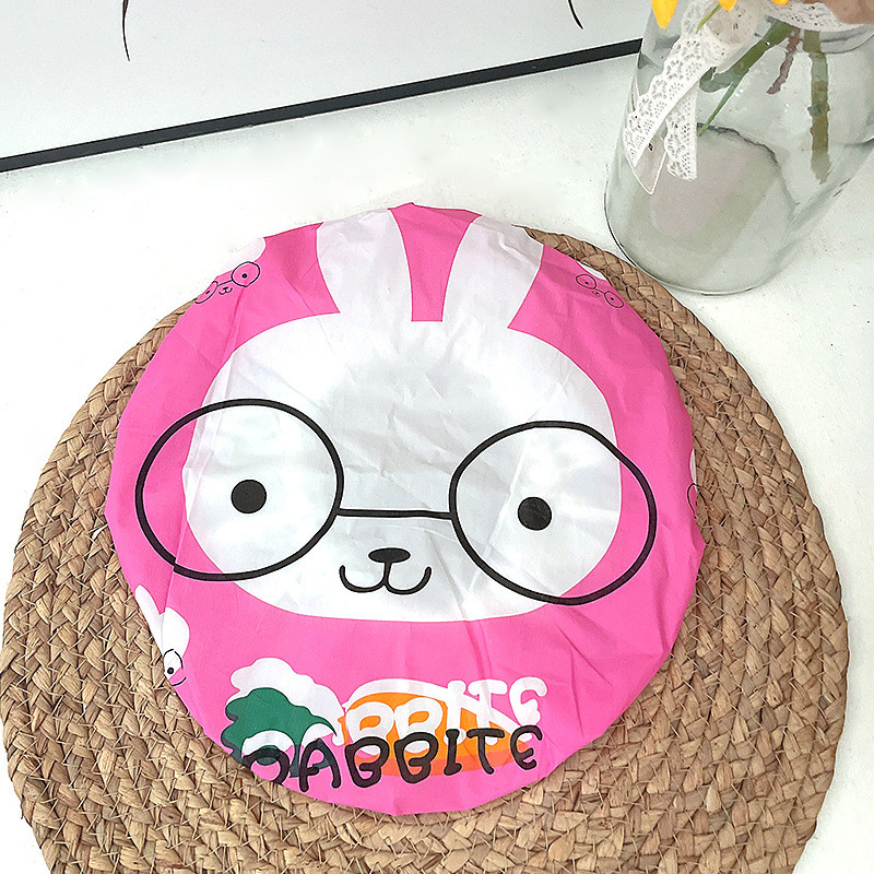 Cartoon Animal αδιάβροχο σκουφάκι ντους Αδιάβροχο για γυναίκες Καπό μαλλιών ντους Καπάκι μπάνιου Εργαλεία μπάνιου με δαντέλα με ελαστική ζώνη