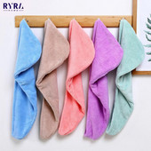 Mīksts koraļļu vilnas meiteņu matu dvielis, īpaši uzsūcošs, ātri žūstošs burvju dušas vāciņš sievietēm vannas istabas matiem, turban Twist galvas ietīšana