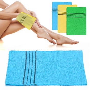 1бр ексфолираща ръкавица за баня скраб за тяло кърпа за душ преносима за възрастни едрозърнеста кърпа издръжлива двустранна масажна кърпа
