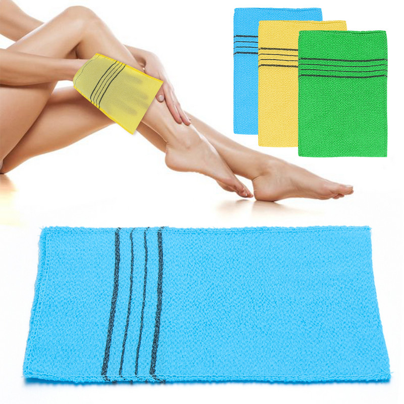 1 gab pīlings vannas cimds ķermeņa skrubis dušas mazgāšanas lupatiņa pārnēsājama pieaugušajiem Rupja graudu dvielis Izturīgs divpusējs masāžas dvielis