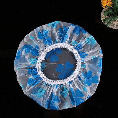 Vannas istabas dušas ūdensnecaurlaidīgs vāciņš Bieza elastīga vannas cepure vannas cepure sievietēm frizētava Vannas istabas piederumi sieviešu dušas cepures