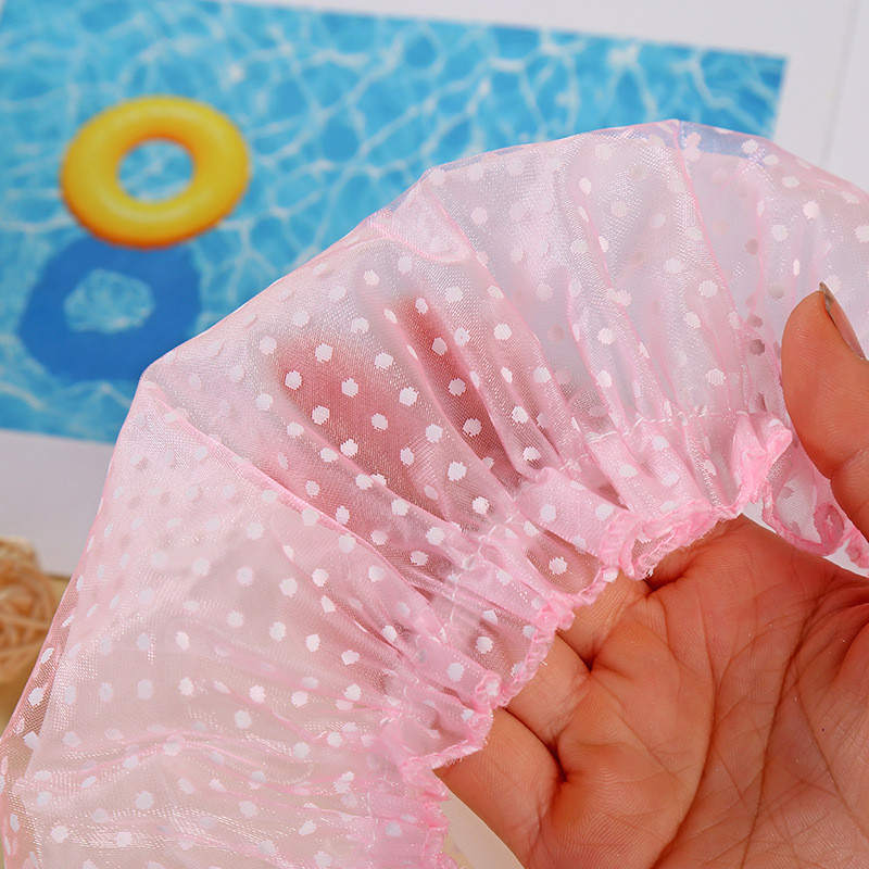 Vannas istabas dušas ūdensnecaurlaidīgs vāciņš Bieza elastīga vannas cepure vannas cepure sievietēm frizētava Vannas istabas piederumi sieviešu dušas cepures