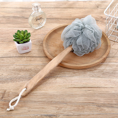 1 gab Vannas dušas sūklis Lufah Mesh Pouf ķermeņa skrubera bumbiņu sieta vannas un dušas sūklis