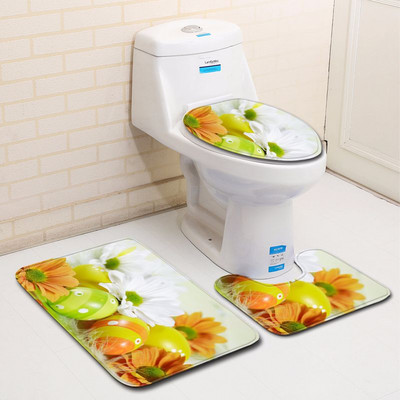 Zeegle Set prostirki za kupaonicu za Uskrs Toalet U tip Mat Mat Home Decor Tepih za noge Prostirka za kupaonicu od mikrovlakana Podnožje Tepih Poklopac Poklopac za WC
