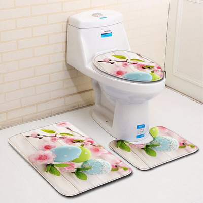 Zeegle Set prostirki za kupaonicu za Uskrs Toalet U tip Mat Mat Home Decor Tepih za noge Prostirka za kupaonicu od mikrovlakana Podnožje Tepih Poklopac Poklopac za WC