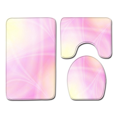 Gradient Style tualetes paklājiņš vannas istabā HomeDecor vannas paklājiņa komplekts tualetes sēdekļa spilvenam, ūdensnecaurlaidīgs, neslīdošs pēdu paklāja komplekts