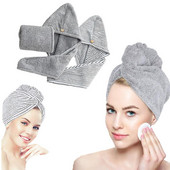 Jauna meiteņu matu žāvēšanas cepure Ātri žūstoša matu dvieļu cepure cepure vannas cepure Mikrošķiedras cietā dvieļu vāciņš Super Absorption Turban Hair Dry Cepure
