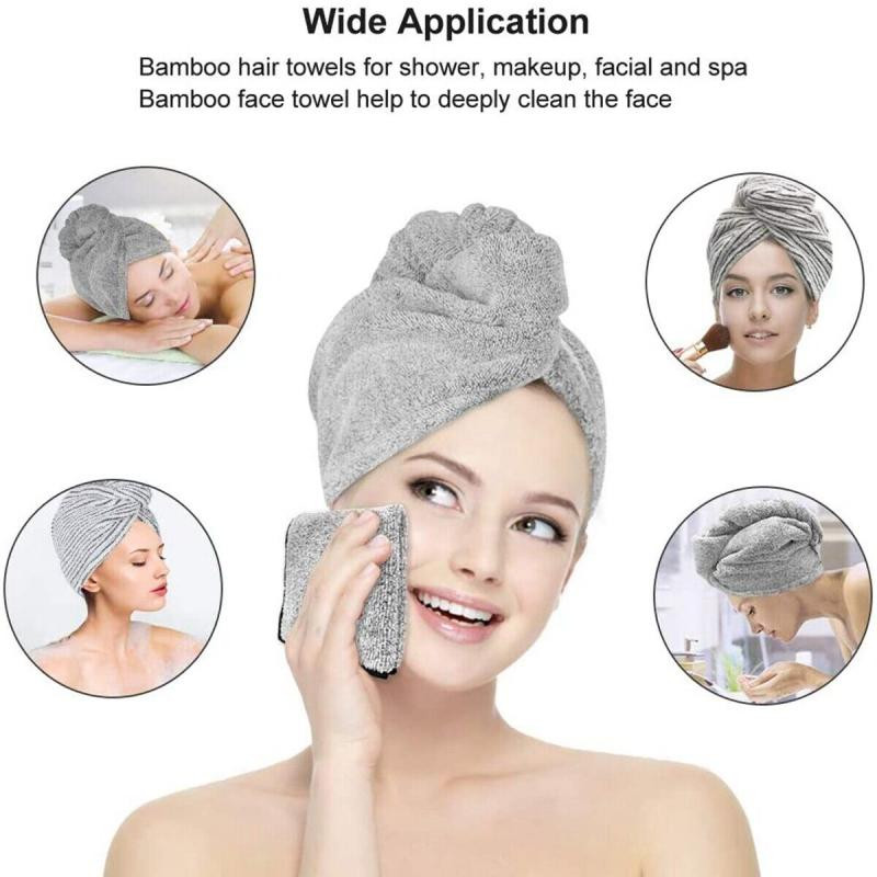 Jauna meiteņu matu žāvēšanas cepure Ātri žūstoša matu dvieļu cepure cepure vannas cepure Mikrošķiedras cietā dvieļu vāciņš Super Absorption Turban Hair Dry Cepure