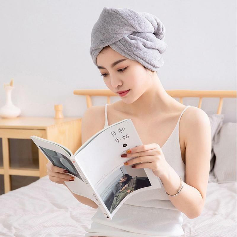 Jauna meiteņu matu žāvēšanas cepure Ātri žūstoša matu dvieļu cepure cepure vannas cepure Mikrošķiedras cietā dvieļu vāciņš Super Absorption Turban Hair Dry Cepure
