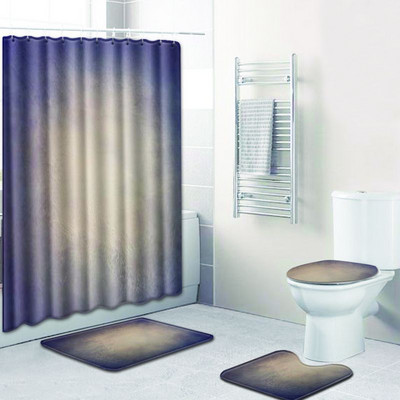 Zeegle ūdensizturīgs vannas aizkaru aizkars jauks vannas paklājiņa komplekts poliestera tualetes grīdas paklājs Pretslīdošs kāju paklājs vannas istabas aksesuāri