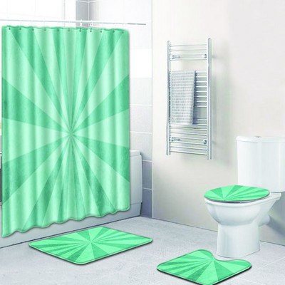 Zeegle ūdensizturīgs vannas aizkaru aizkars jauks vannas paklājiņa komplekts poliestera tualetes grīdas paklājs Pretslīdošs kāju paklājs vannas istabas aksesuāri